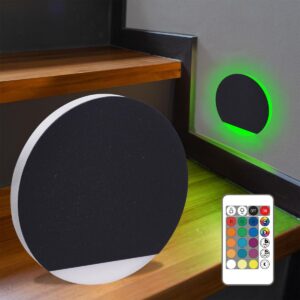 ⭐🌧️ Treppenstufenbeleuchtung außen 68mm – rund, schwarz, RGB+CCT 5W – Lichtaustritt Orbis – IP44 für Außentreppen