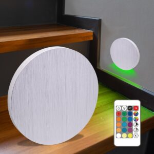🌈💡⭐ Treppenstufenbeleuchtung außen IP44 – rund Alu – RGB + CCT – 5W – Lichtaustritt Kato – dimmbar – Fernbedienung