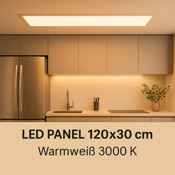 LED Panel 120x30 3000Kelvin in Küche-2