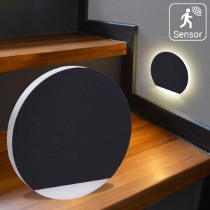 Treppenstufenbeleuchtung mit Bewegungssensor – eckig schwarz, CCT einstellbar, Lichtaustritt Orbis