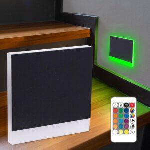 ⭐🌧️ Treppenstufenbeleuchtung außen 68mm – eckig, schwarz, RGB+CCT 5W – Lichtaustritt Orbis – IP44 für Außentreppen