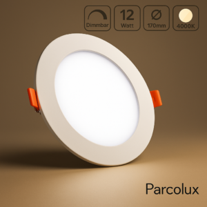 LED Einbau Panel rund weiss dimmbar - Lichtfarbe: Neutralweiß 4000K - Ausführung: 12W Ø170mm Ausschnitt Ø160mm