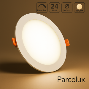 LED Einbau Panel rund weiss dimmbar – Lichtfarbe: Neutralweiß 4000K – Ausführung: 24W Ø300mm Ausschnitt Ø285mm