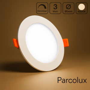 LED Einbau Panel rund weiss dimmbar - Lichtfarbe: Neutralweiß 4000K - Ausführung: 3W