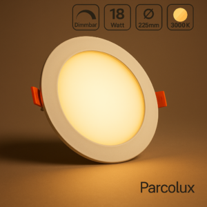 LED Einbau Panel rund weiss dimmbar - Lichtfarbe: Warmweiß 3000K - Ausführung: 18W