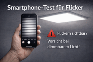 Das Bild zeigt den Smartphone Flicker Test